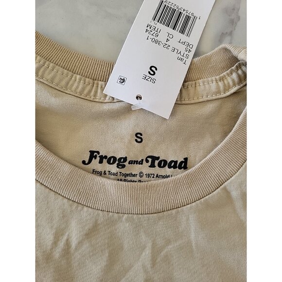 Frog and Toad Size Small Men’s Beige T-Shirt Tee Crewneck Graphic Print - Picture 4 of 5